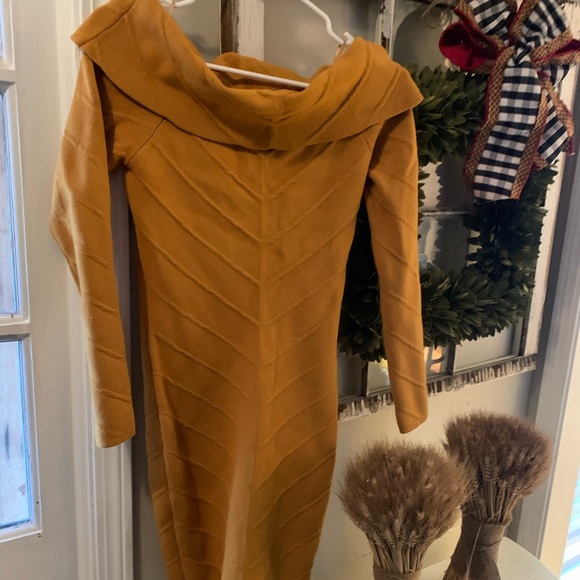 Akira  Chicago red label mustard color dress M - Picture 1 of 4